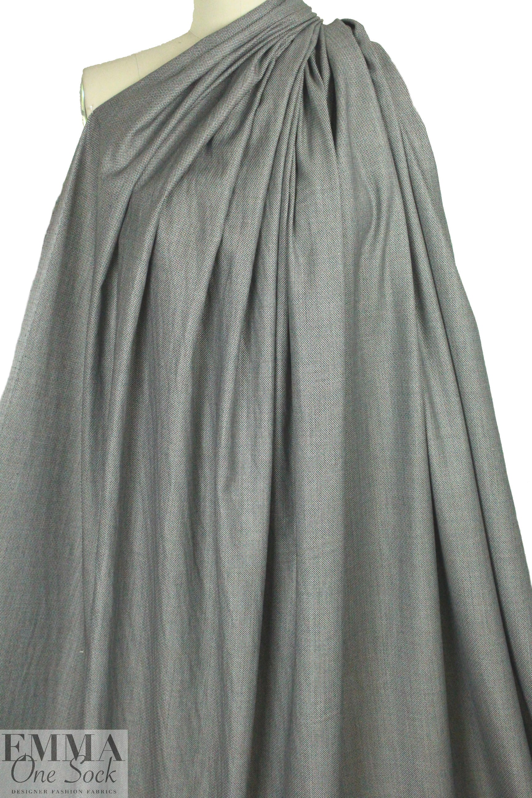 Italian wool blend jacquard dot stretch suiting