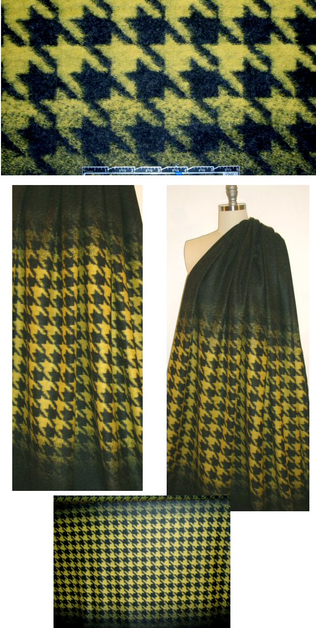 Emi1 Rutenberg houndstooth wool blend sweater PARTIAL PANEL 1.125 yds
