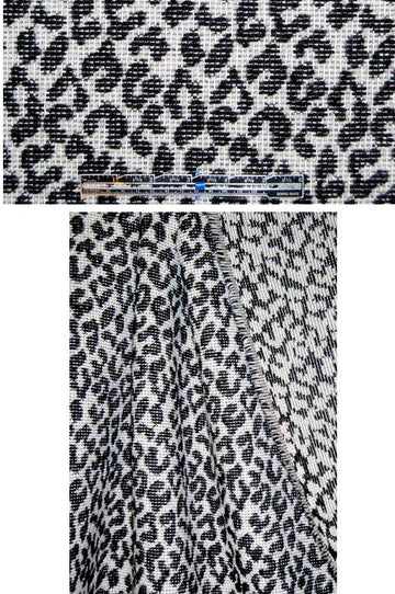 Gryph0n black/winter white fancy weave 1.125 yds