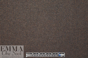 Italian dotted weave wool blend suiting - charcoal/orange