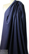 Italian heathered wool blend suiting - cobalt/charcoal 2.25 yd