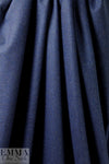 Italian heathered wool blend suiting - cobalt/charcoal 1.875 yd