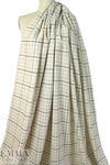 Italian pink/gray/cream wool blend stretch windowpane suiting