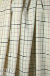 Italian pink/gray/cream wool blend stretch windowpane suiting 1.66 yd