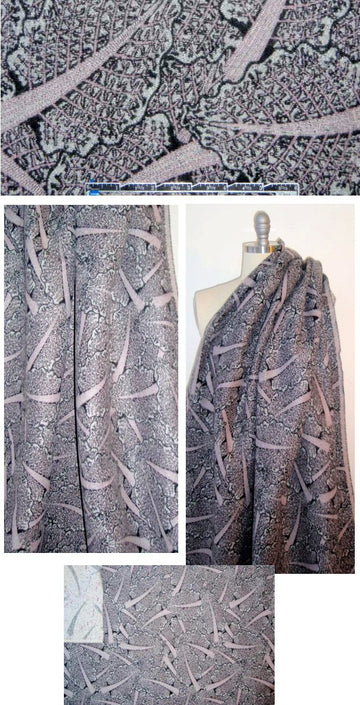 0pening Ceremony leaf design wool blend coating - lilac pink