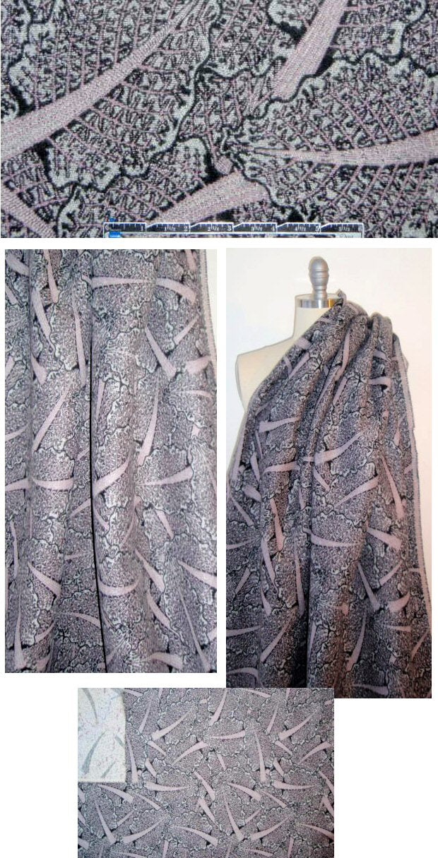 0pening Ceremony leaf design wool blend coating - lilac pink 2 yd