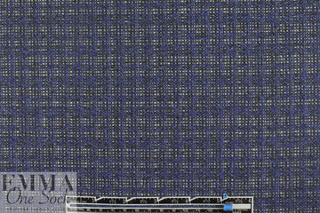 Trin@ Turk royal/black/silver wool blend tweed 3 yd