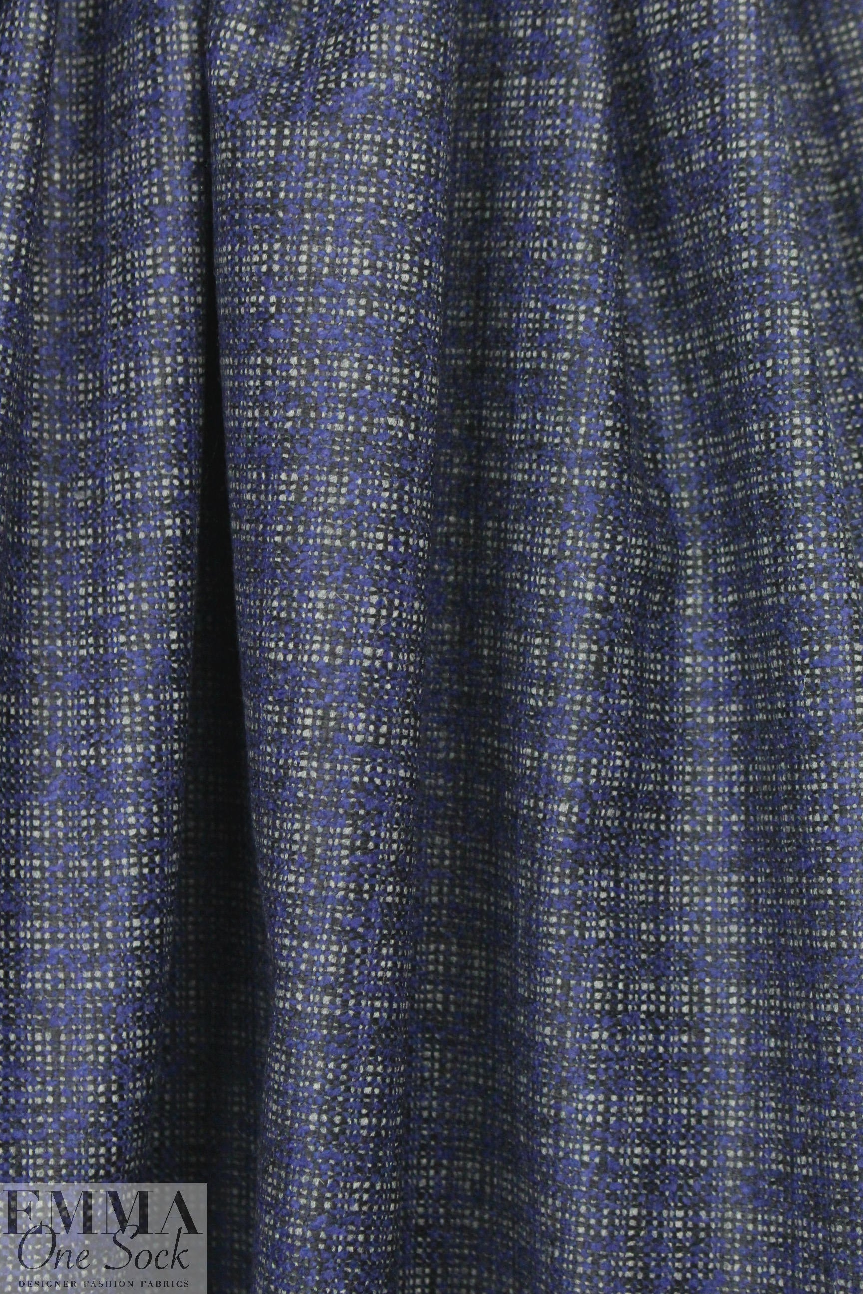 Trin@ Turk royal/black/silver wool blend tweed