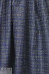 Trin@ Turk royal/black/silver wool blend tweed 2 yd