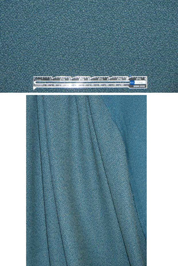 Derek Lam wool 4-way stretch tweed - teal/white