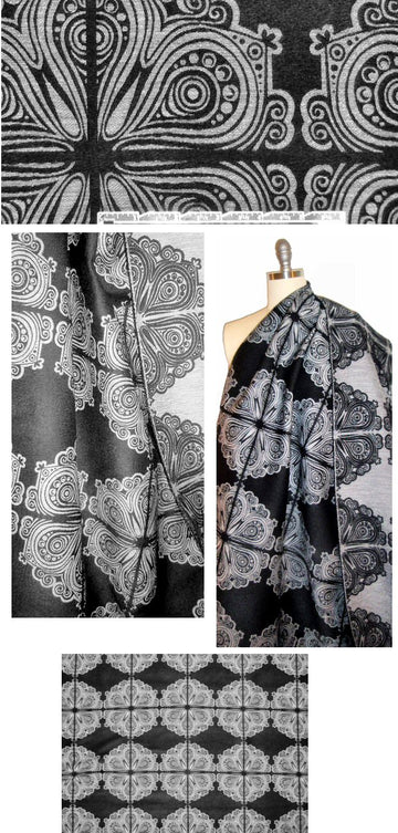 famous designer ornate medallion jacquard brocade