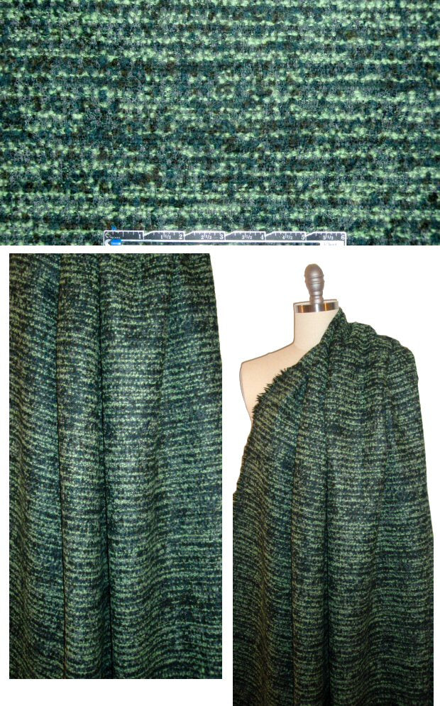 Rebecca Tayl0r lime/forest/gray tweedy boucle' suiting