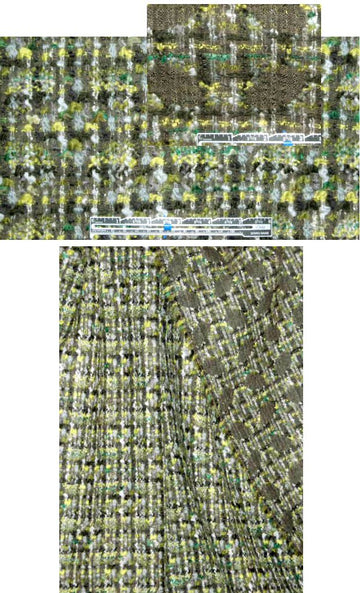 Italian shades of green wool boucle' coating