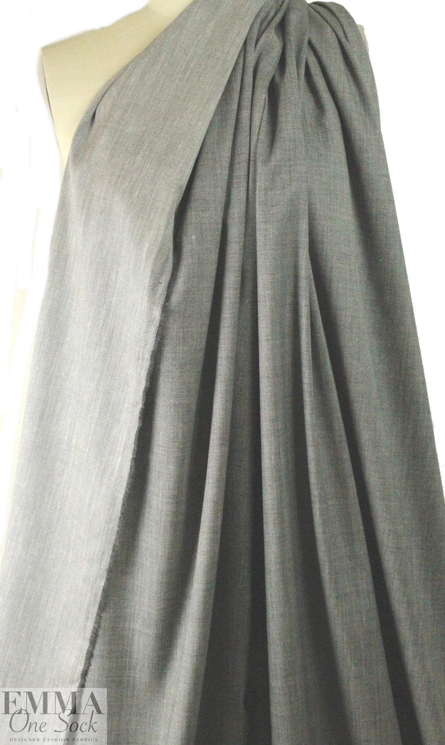The0ry Italian gray wool blend stretch denim .75 yds