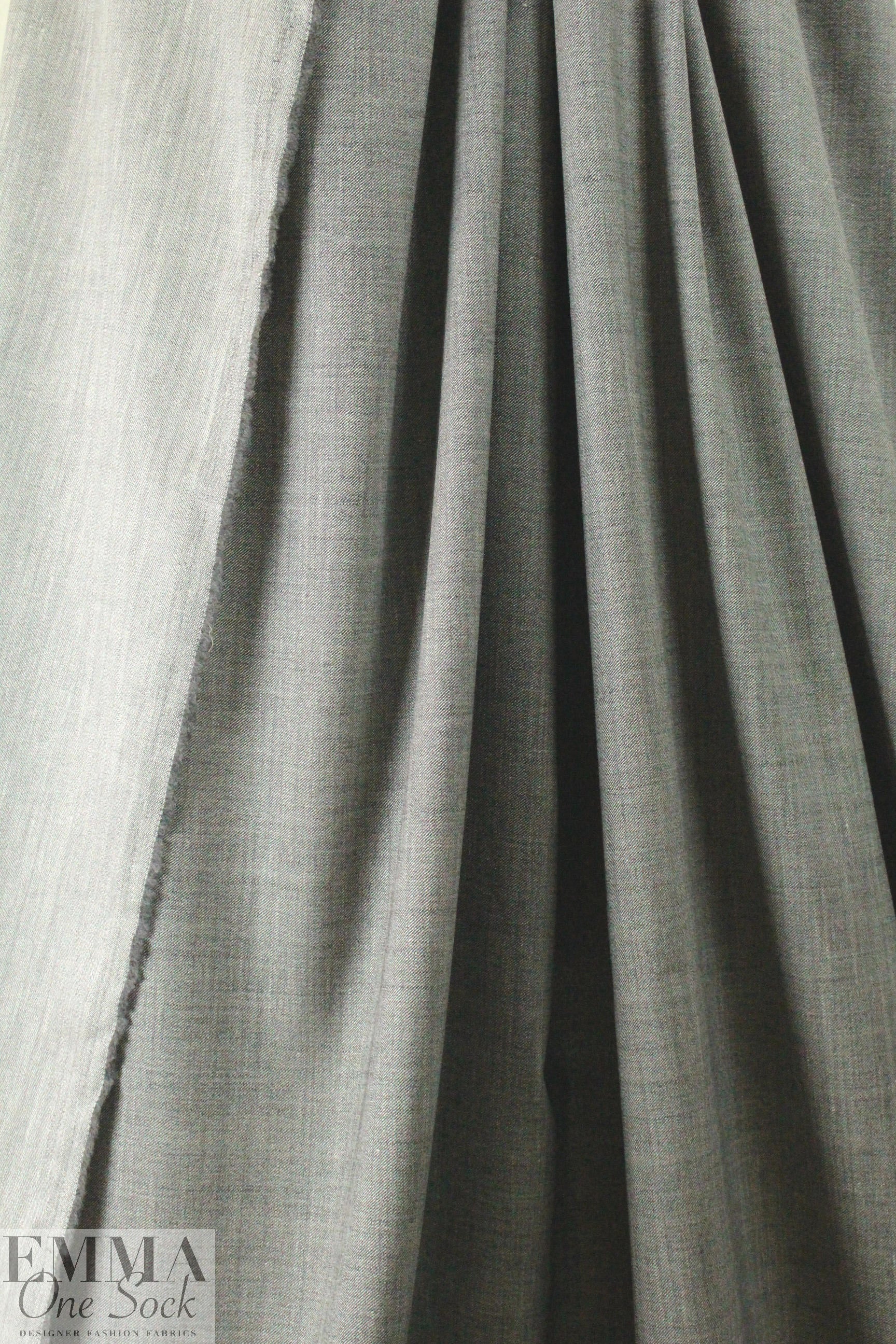 The0ry Italian gray wool blend stretch denim .75 yds
