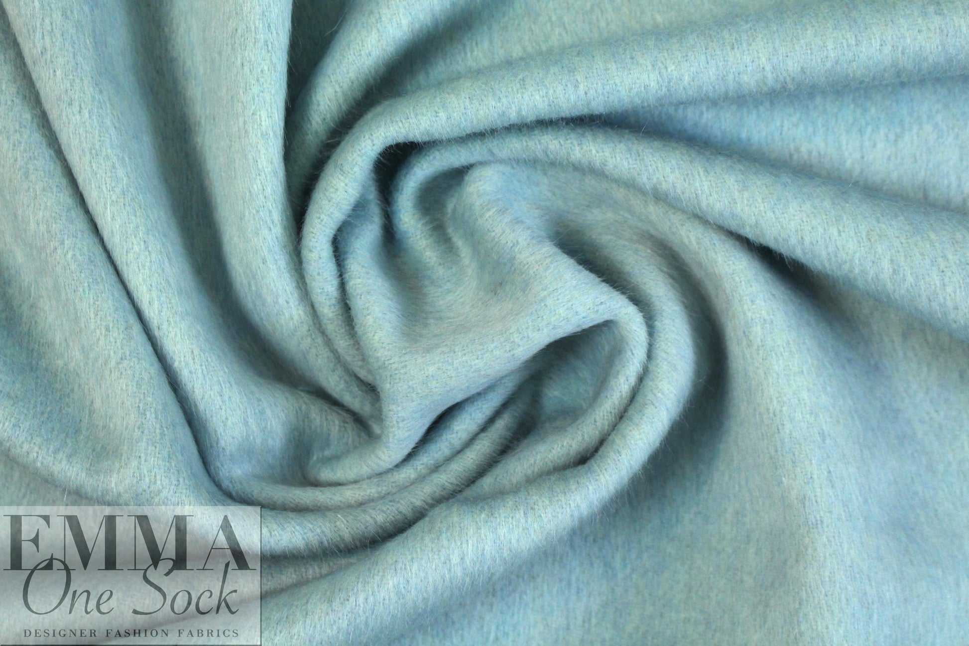 Rebecca Tayl0r furry wool blend coating - robin's egg