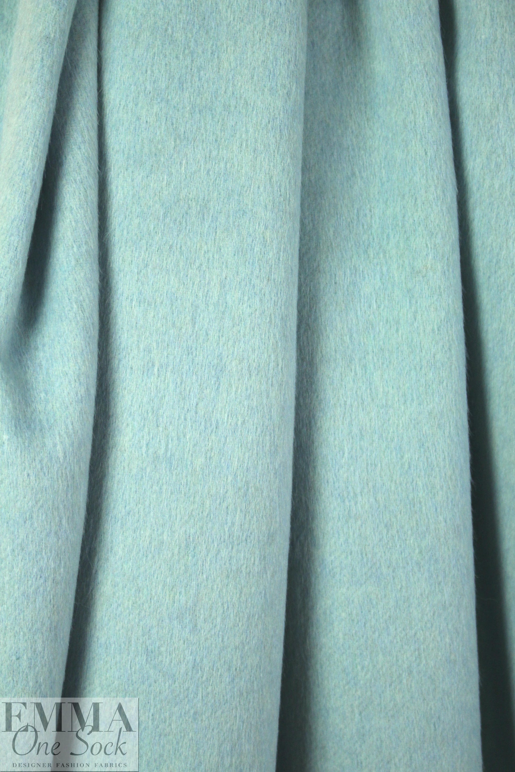 Rebecca Tayl0r furry wool blend coating - robin's egg