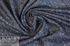 Italian midnight/white wool blend herringbone tweed suiting .75 yds