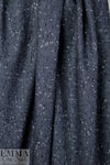Italian midnight/white wool blend herringbone tweed suiting .75 yds
