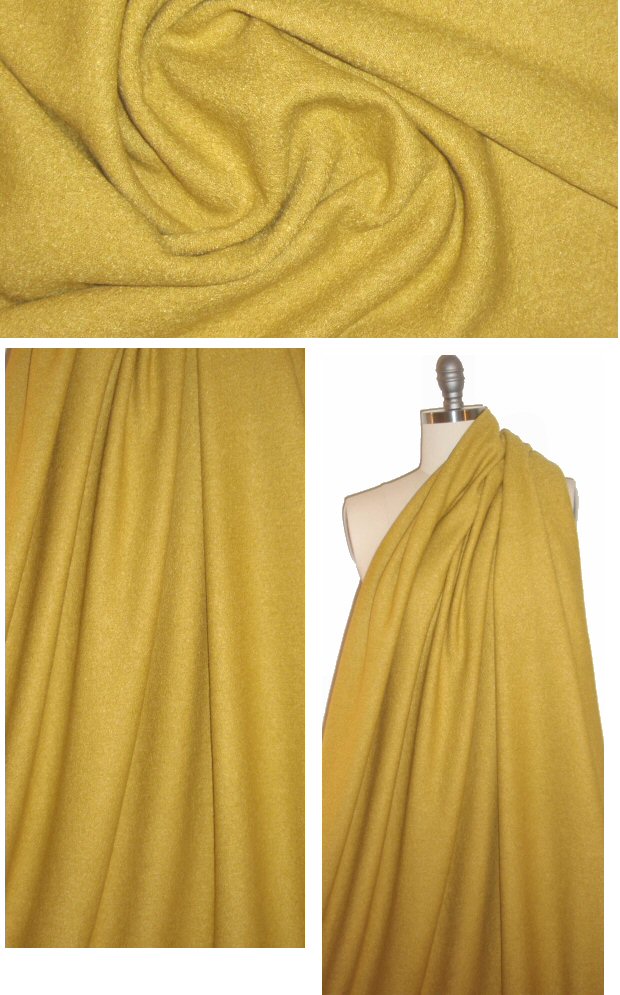 viscose/wool boucle knit suiting - dijon gold