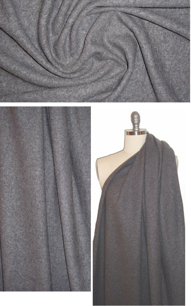 viscose/wool boucle' knit suiting - charcoal .75 yds