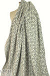 Italian light gray/natural dotted wool fleece knit 3 yd