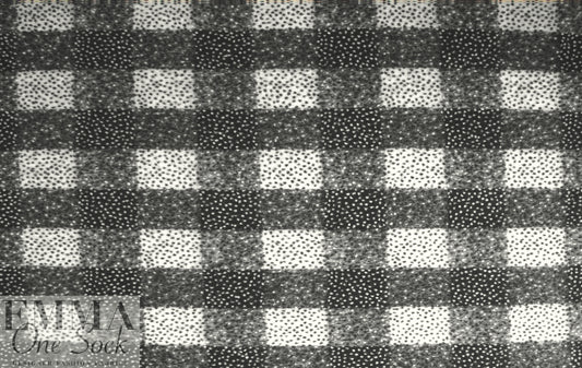 Italian black/gray/silvery white dotted wool fleece knit