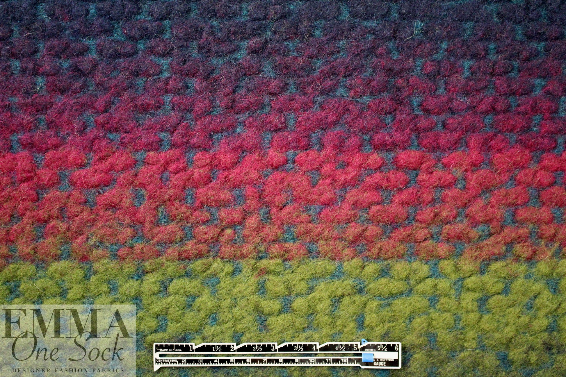 Italian ombre' dotted wool fleece knit