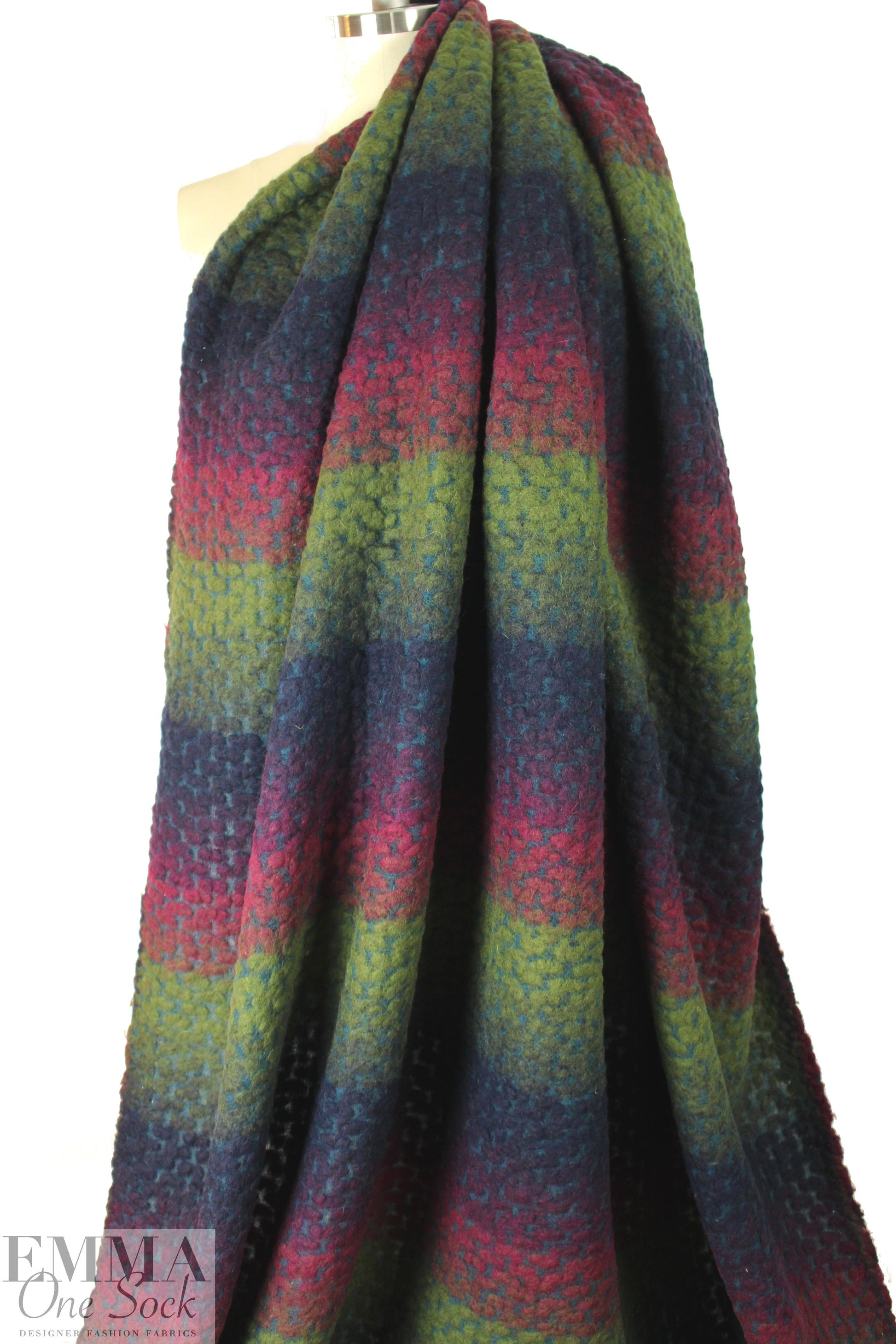 Italian ombre' dotted wool fleece knit 2.5 yd