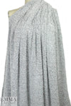 NY designer silvery-gray dot boucle' sweater knit