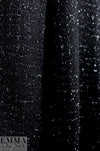 'Chanel-style' wool sparkle boucle' suiting - black 1.125 yds