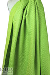 Italian fresh lime wool boucle' woven coating .875 yds