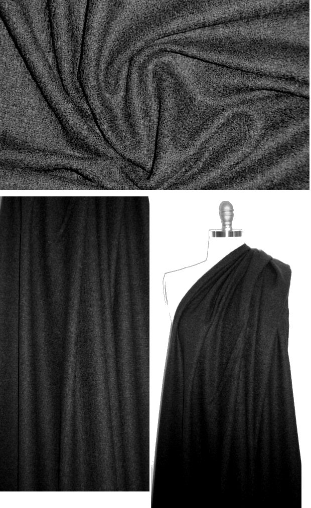 The R0w all-wool boucle woven suiting - black 1.875 yds
