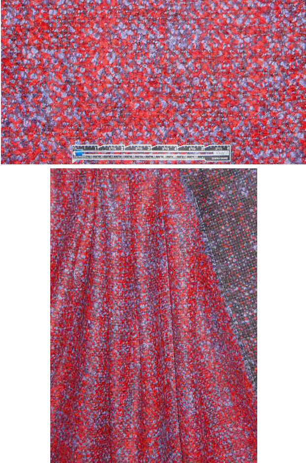 Italian wool boucle suiting - red/purple