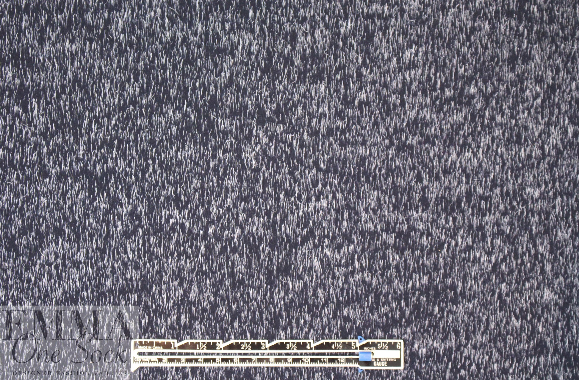 famous designer wool/cashmere doublecloth - navy/white 1.125 yds