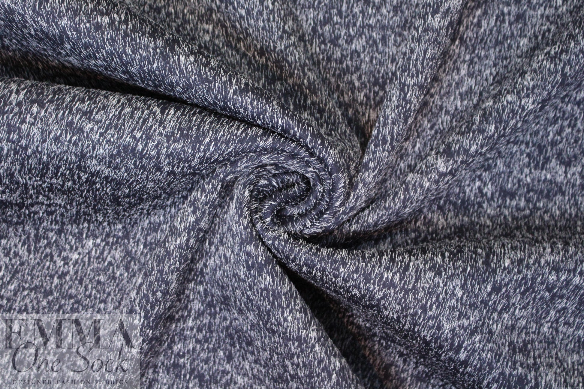 famous designer wool/cashmere doublecloth - navy/white 1.125 yds