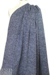 famous designer wool/cashmere doublecloth - navy/white 1 yard
