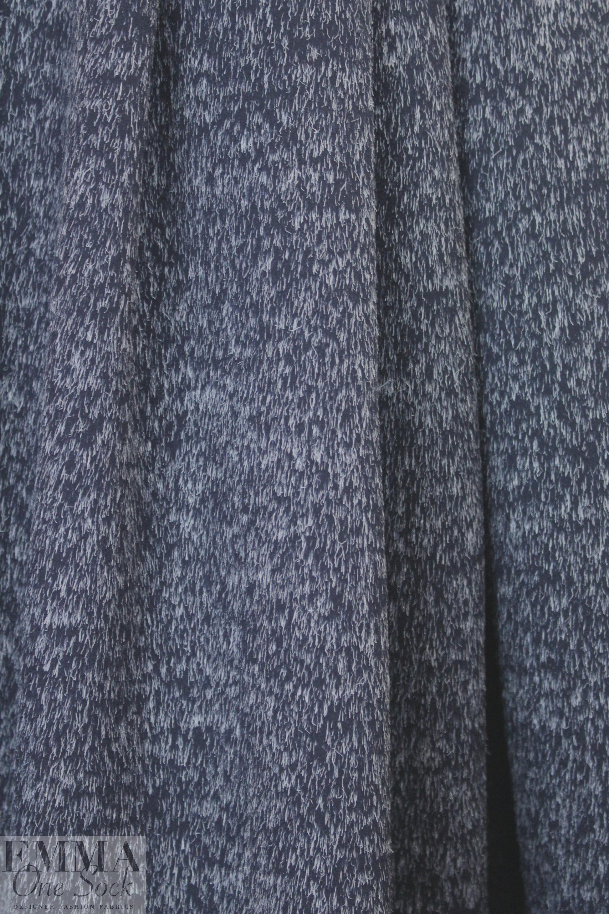 famous designer wool/cashmere doublecloth - navy/white 2.125 yd