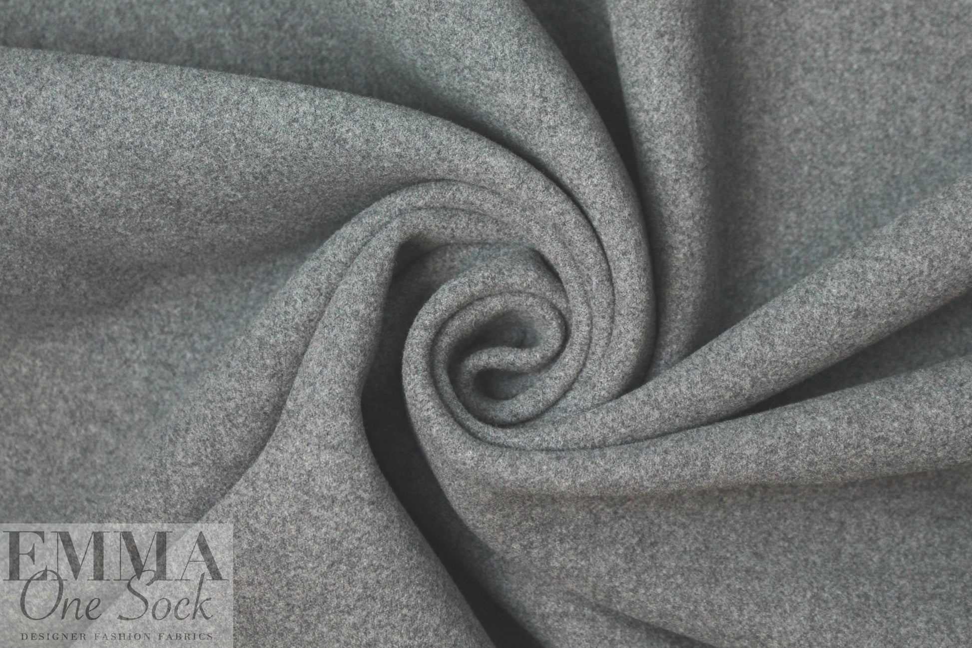famous designer wool/cashmere doublecloth - gray melange