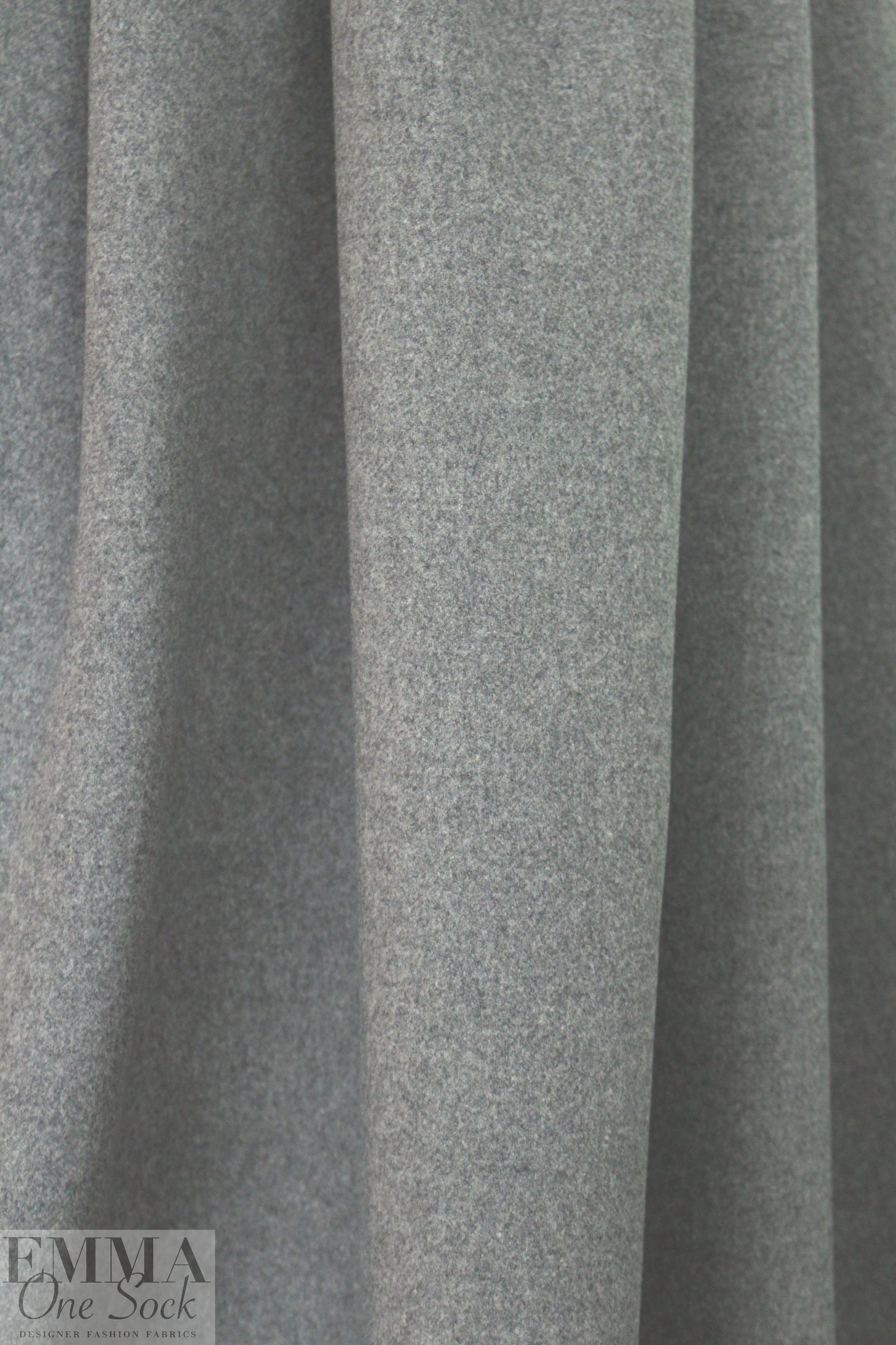 famous designer wool/cashmere doublecloth - gray melange