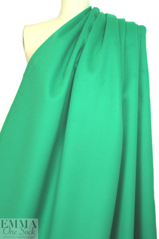 famous designer wool/cashmere doublecloth - ming green