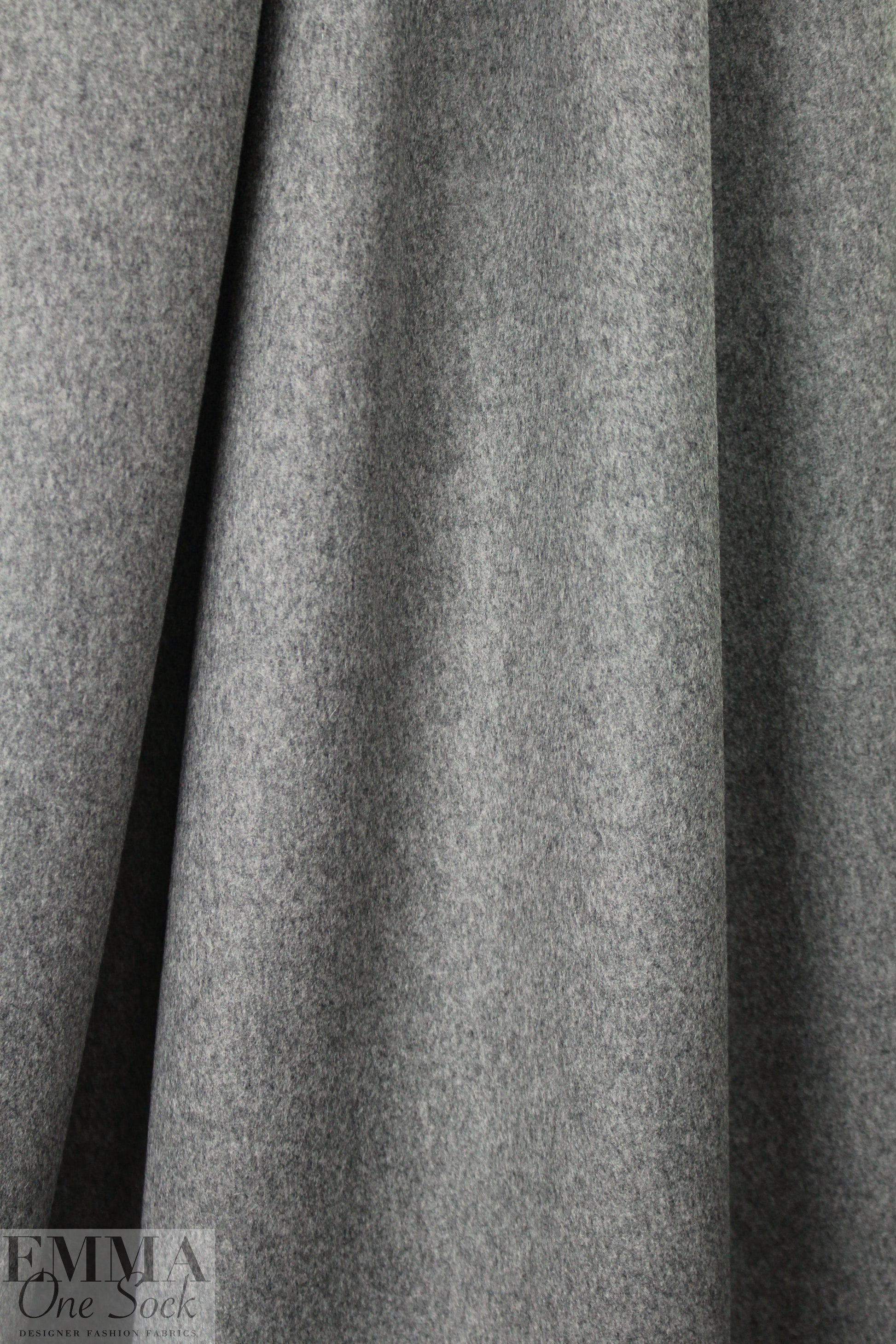 famous designer wool/cashmere doublecloth - grays
