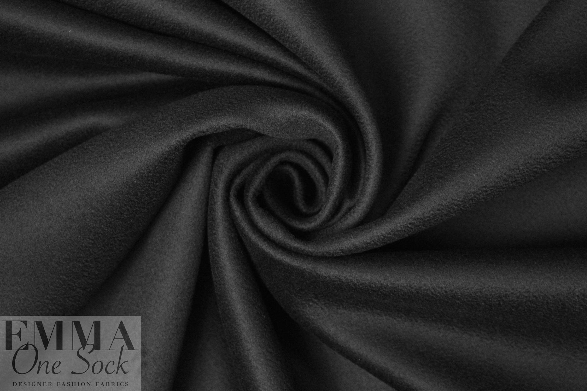 famous designer wool/cashmere coating - black