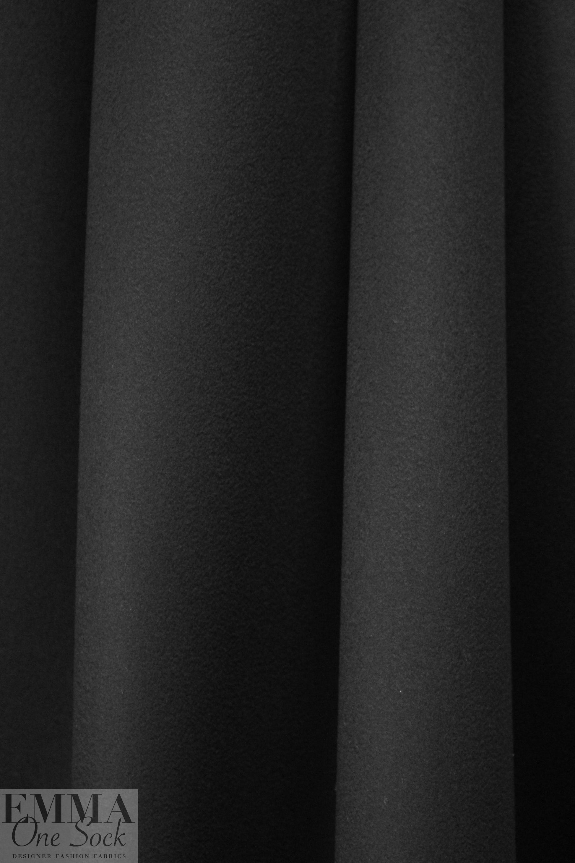 famous designer wool/cashmere coating - black 3 yd