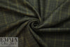 Italian olive-brown plaid wool/cashmere suiting