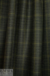Italian olive-brown plaid wool/cashmere suiting 1.875 yds