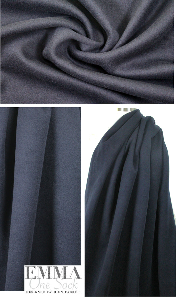 Italian wool/cashmere doublecloth - midnight
