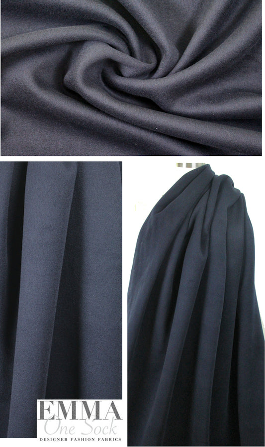 Italian wool/cashmere doublecloth - midnight