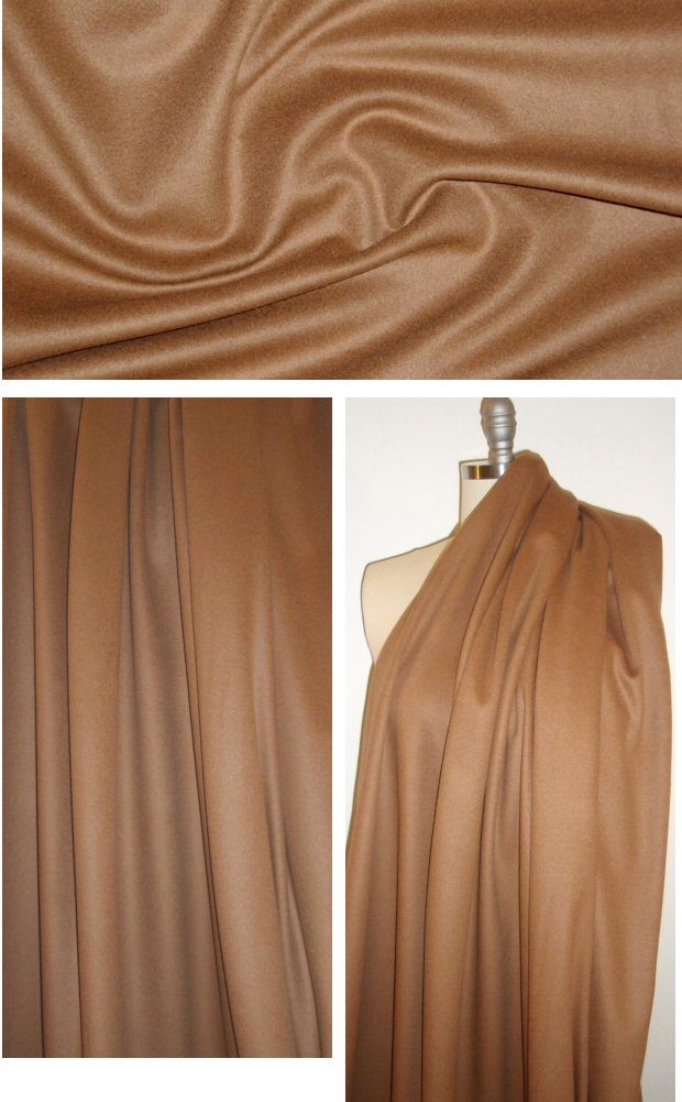 Italian virgin wool/cashmere woven - toasty brown