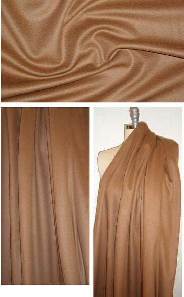 Italian virgin wool/cashmere woven - toasty brown